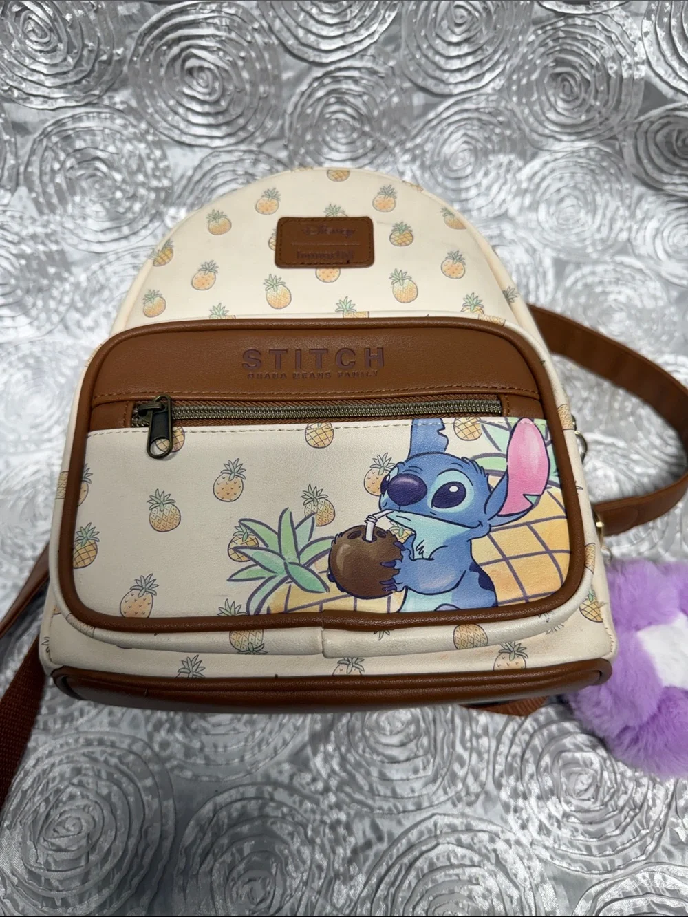 Disney Lilo & Stitch Pineapple Mini Backpack - ohana means family